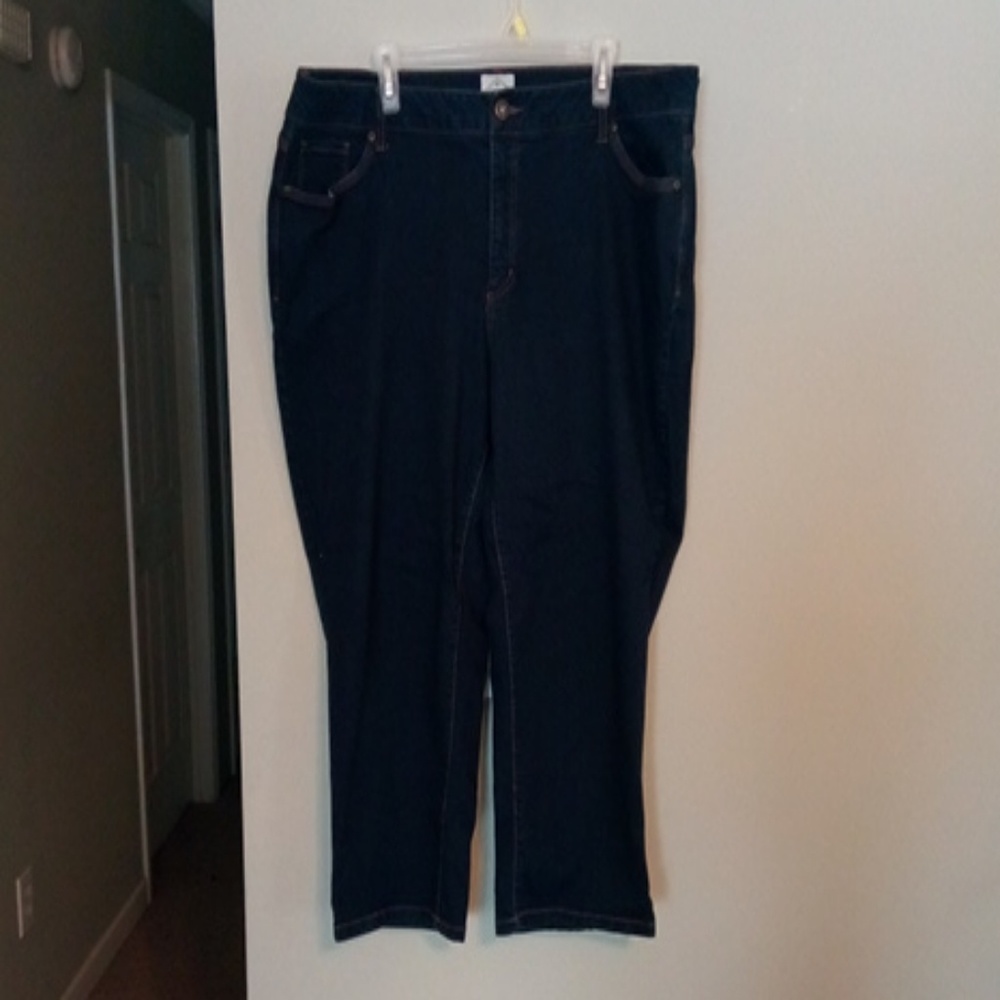 St John's Bay dark denim ankle jeans Sz22W